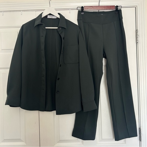 *SET* MM Lafleur The Sierra Shacket - Light Scuba and Pants Set Business Suit - Picture 4 of 10